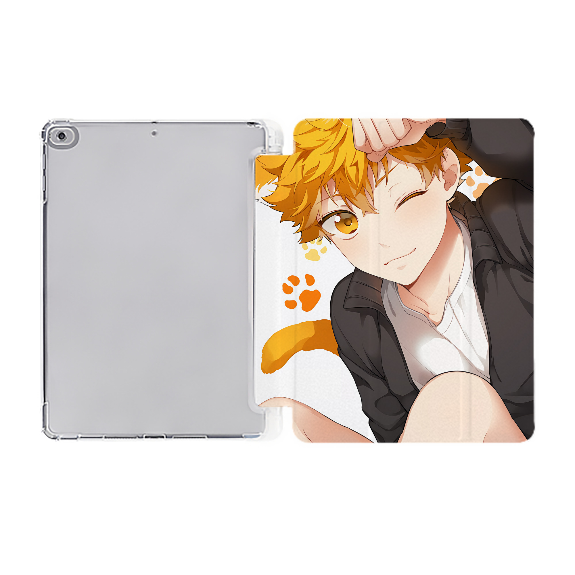 （画像用） ハイキュー!! Haikyu!! IPad ケース ペン収納付き 三つ折りスタンド PUレザー×シリコン 対応機種9.5/10.5/10.9インチ